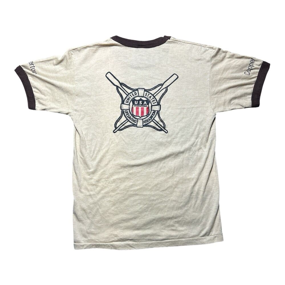 70s United States Lifesaving Association RARE Ringer Paper Thin Men’s S Vintage